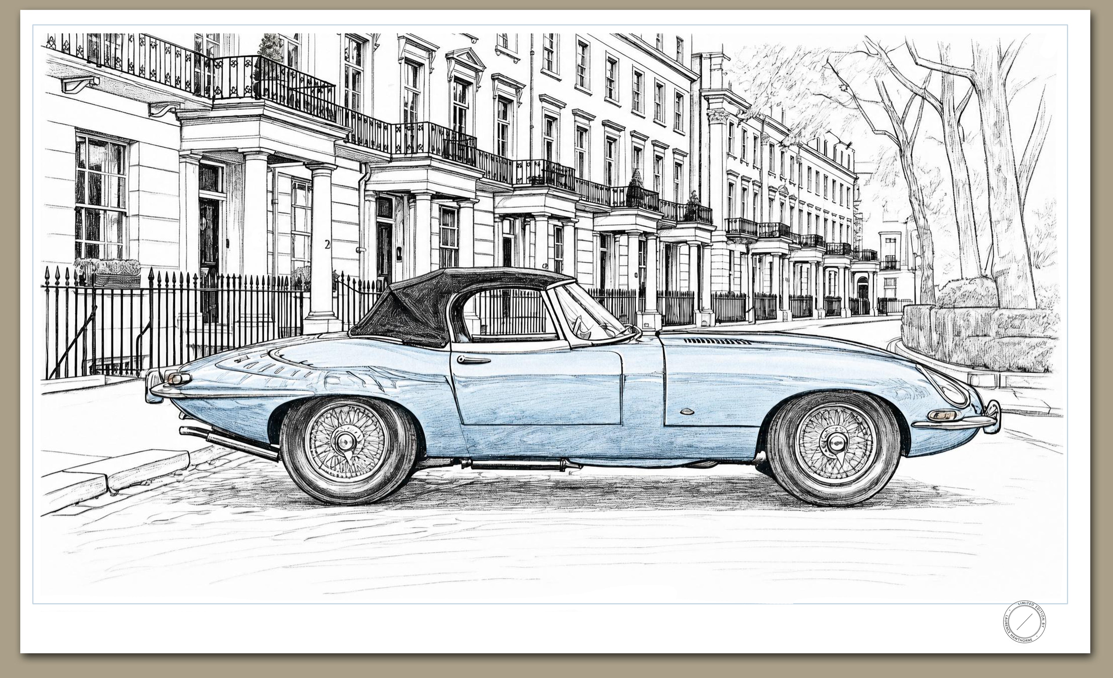 Jaguar E Type Limited Edition Signed Print