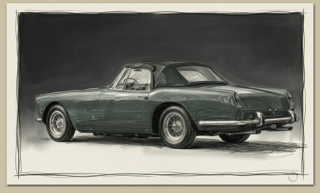 1961 Ferrari 250 GT Cabriolet -  Fine Art Signed Limited Edition Print