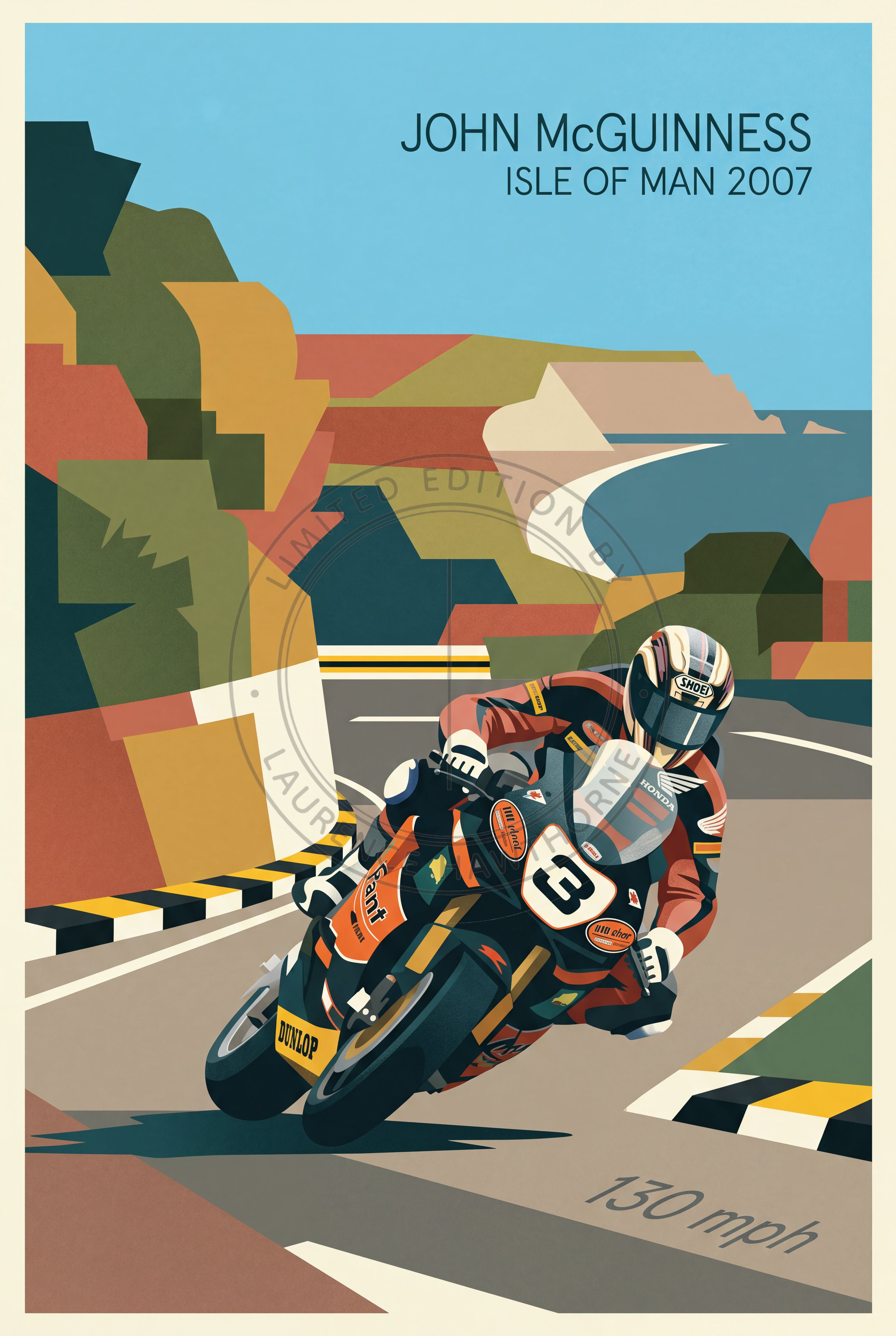 John McGuinness – 130 mph | Studio Poster