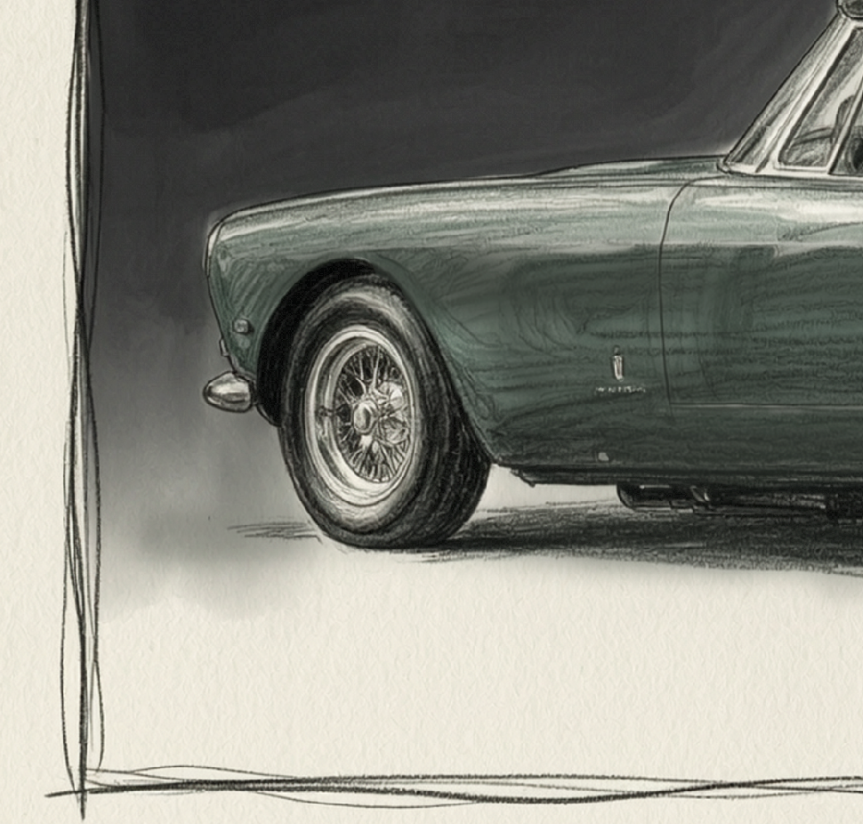 1961 Ferrari 250 GT Cabriolet -  Fine Art Signed Limited Edition Print