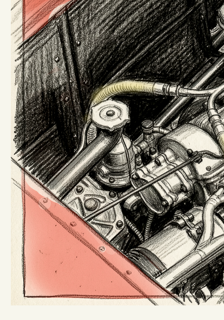 1956 Ferrari 290 MM Tipo 130 V-12 Engine -  Fine Art Signed Limited Edition Print