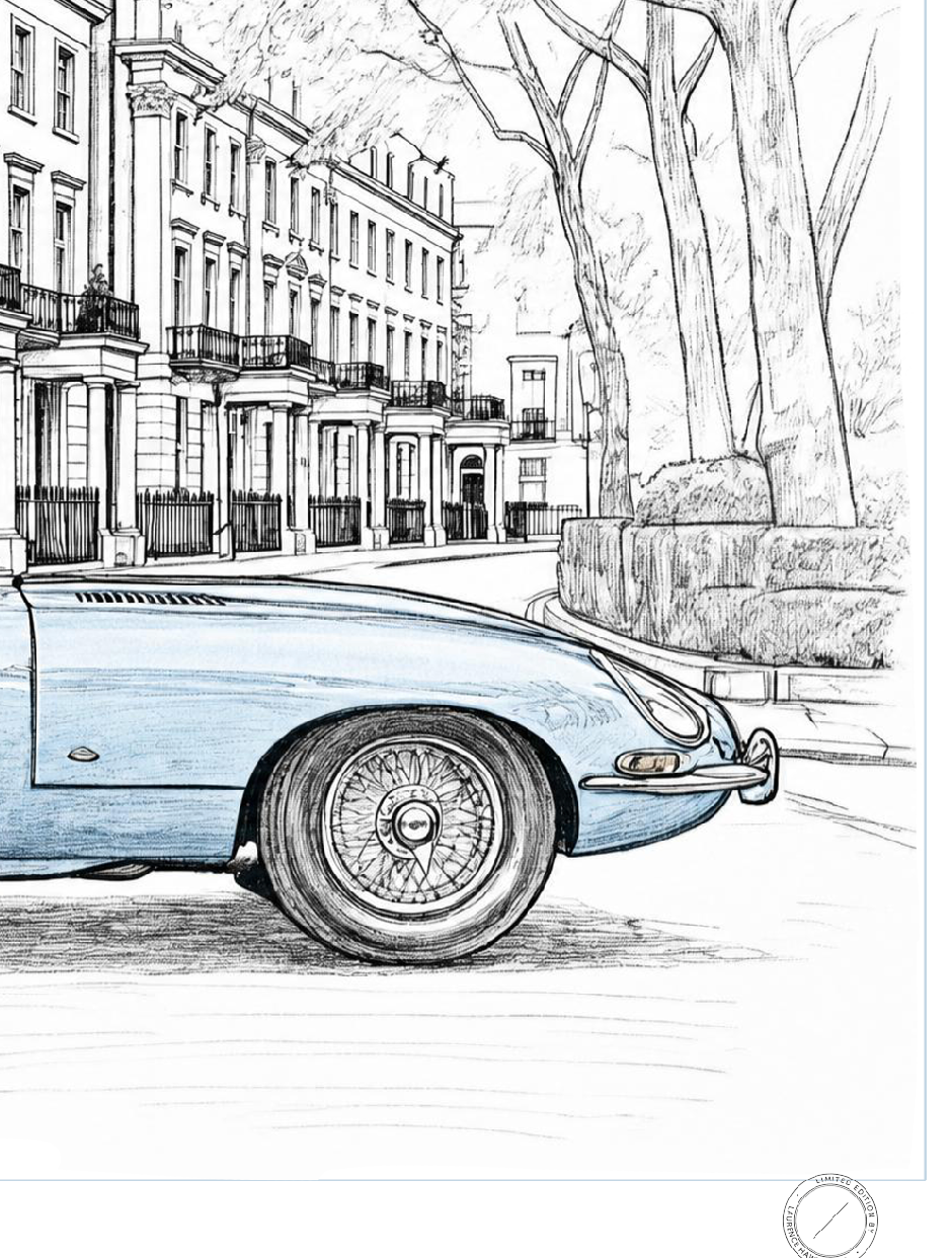 Jaguar E Type Limited Edition Signed Print