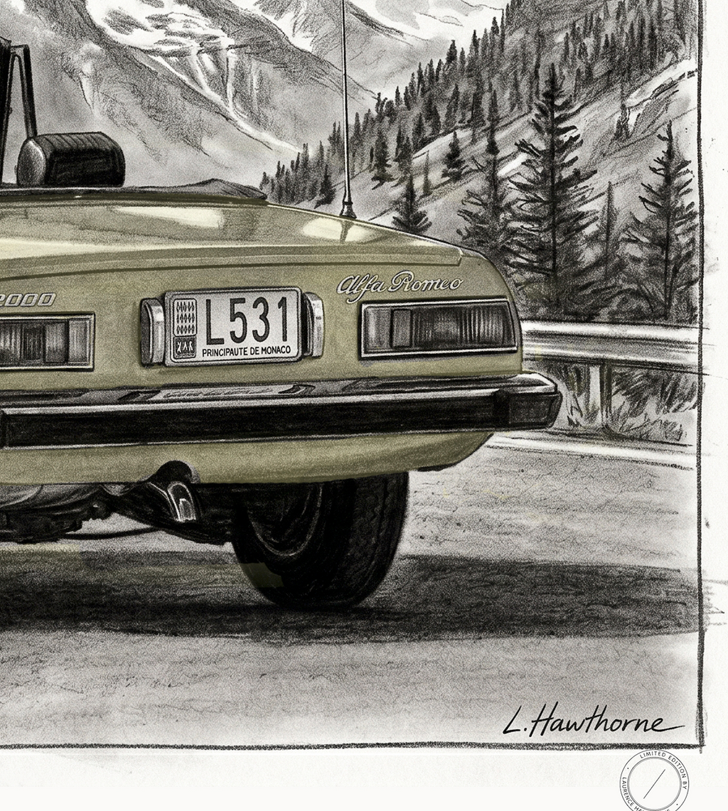 1978 Alfa Romeo Spider 2000 Veloce  – Limited Edition Fine Art Print