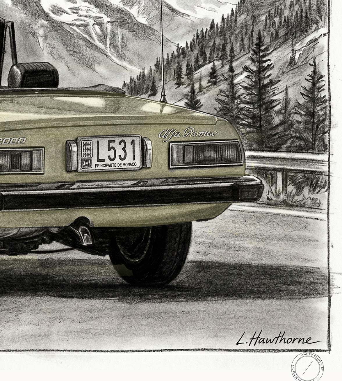 1978 Alfa Romeo Spider 2000 Veloce  – Limited Edition Fine Art Print