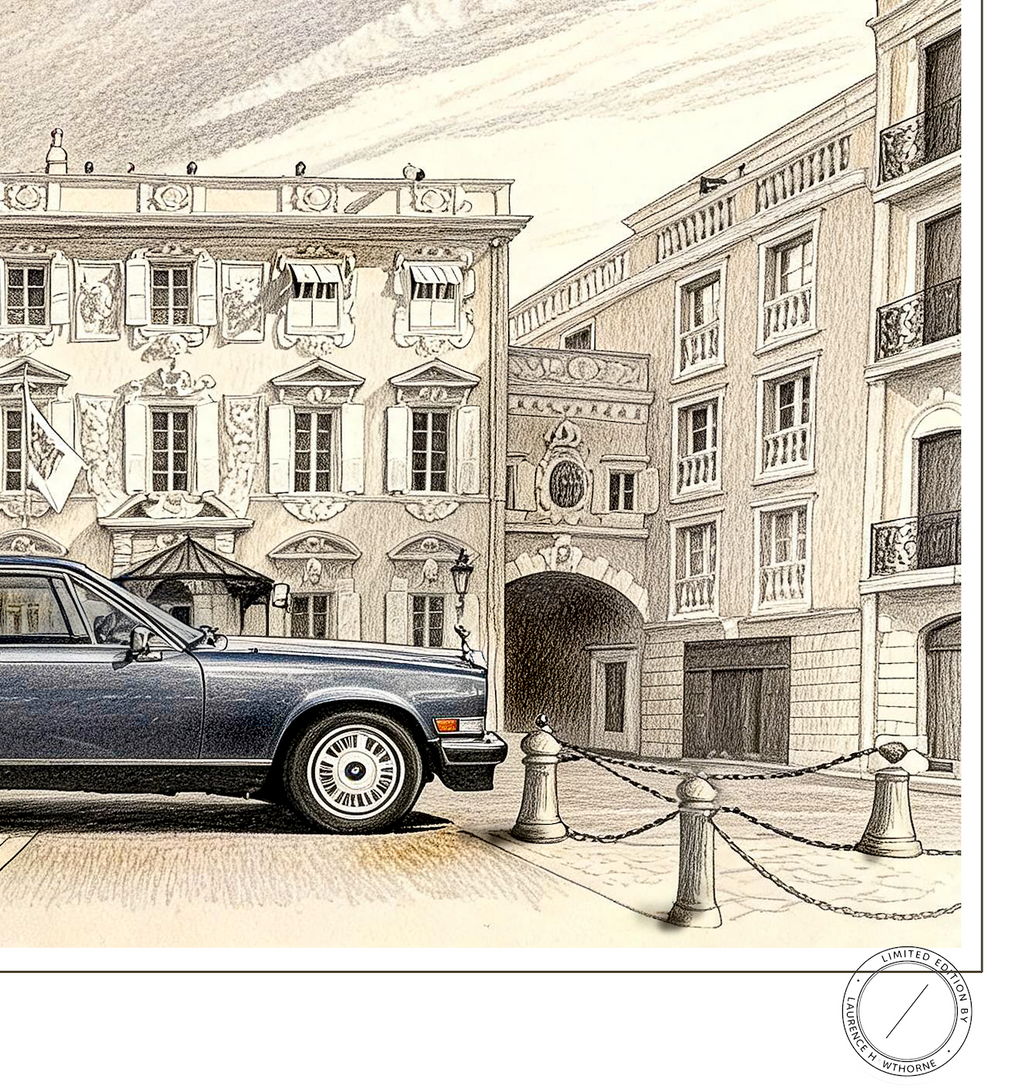 Rolls Royce Camargue in the Place du Palais Monaco