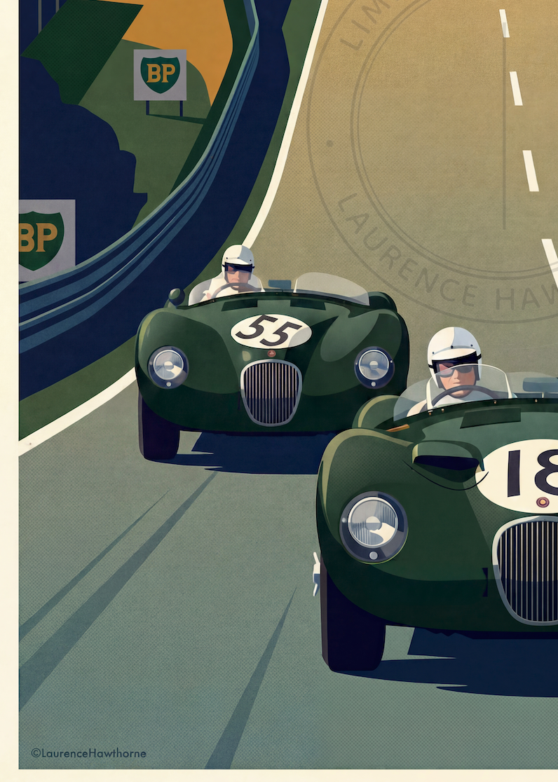 Le Mans Classic - Jaguar C Types | Studio Poster