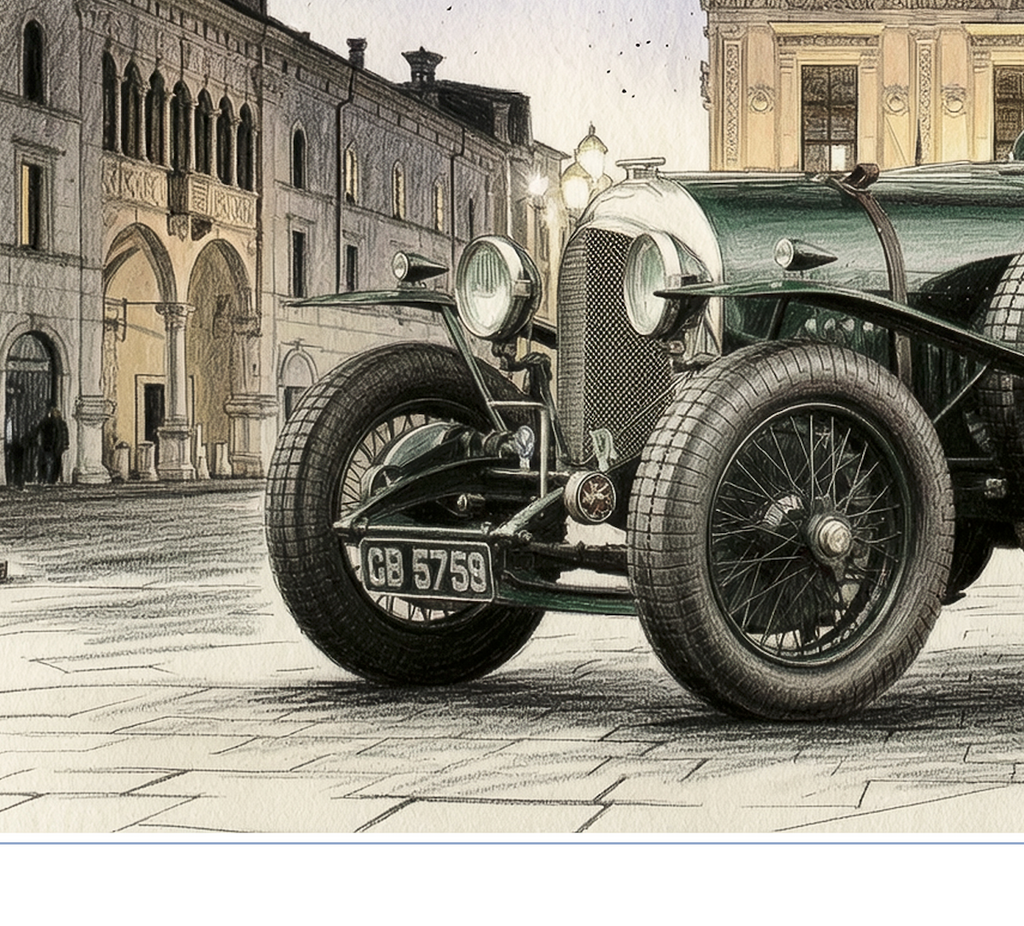 1924 Bentley 3.0 in Brescia – Limited Edition Fine Art Print