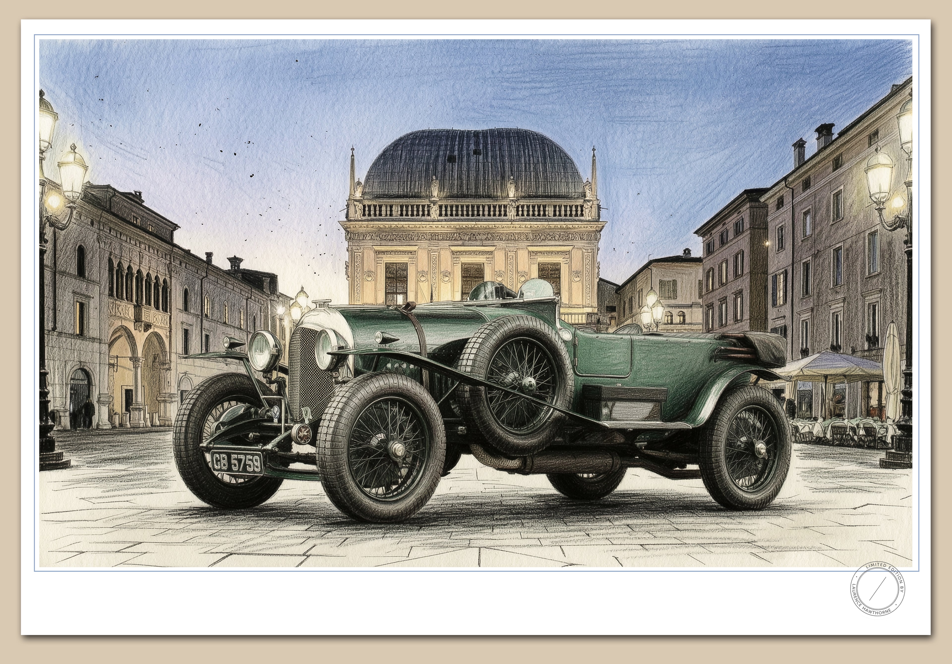 1924 Bentley 3.0 in Brescia – Limited Edition Fine Art Print