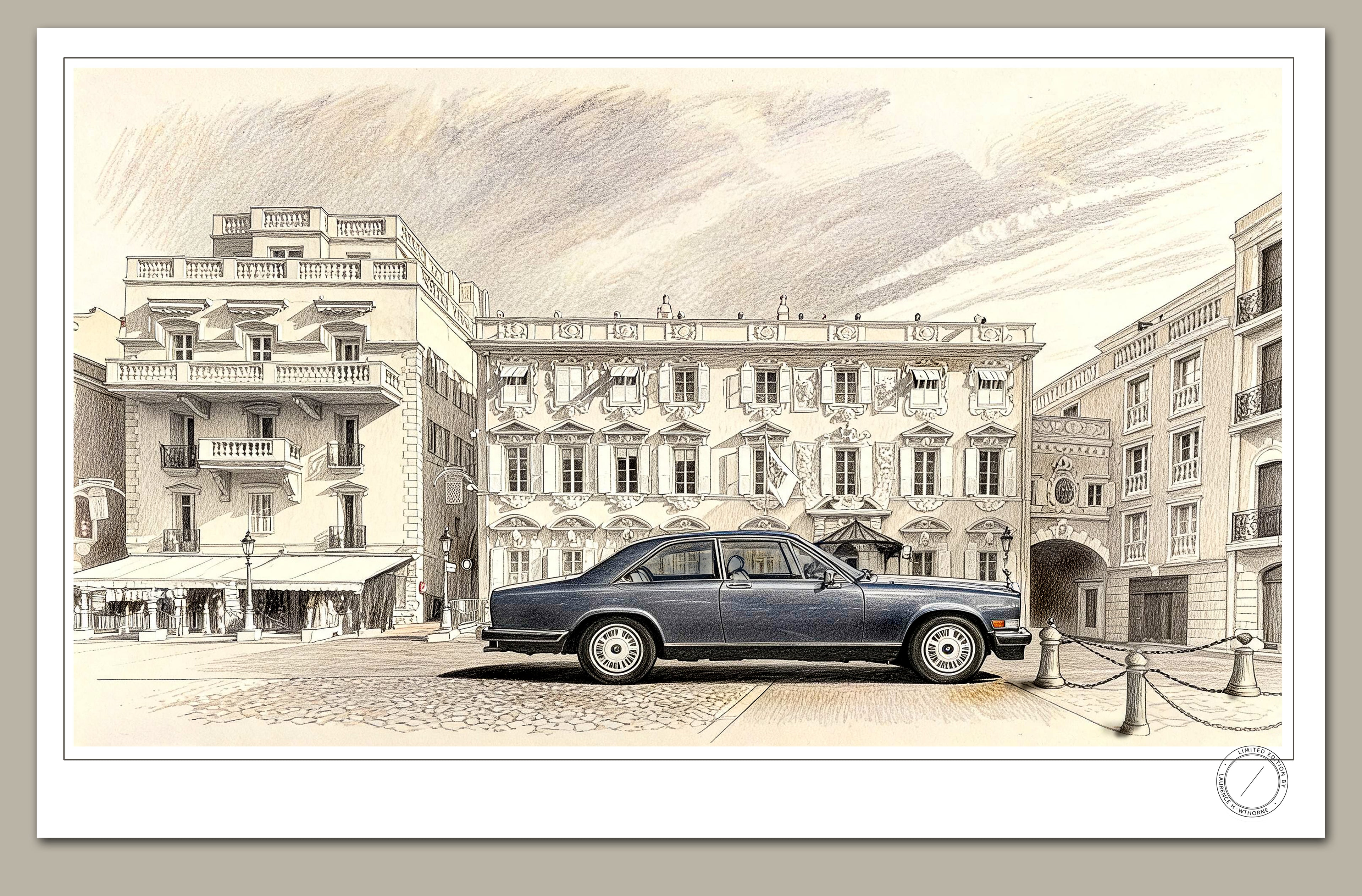 Rolls Royce Camargue in the Place du Palais Monaco