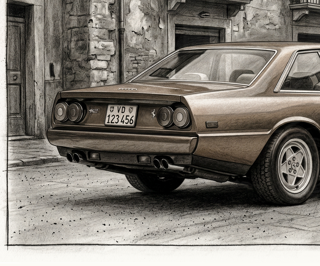 1987 Ferrari 412 - Limited Edition Signed Print