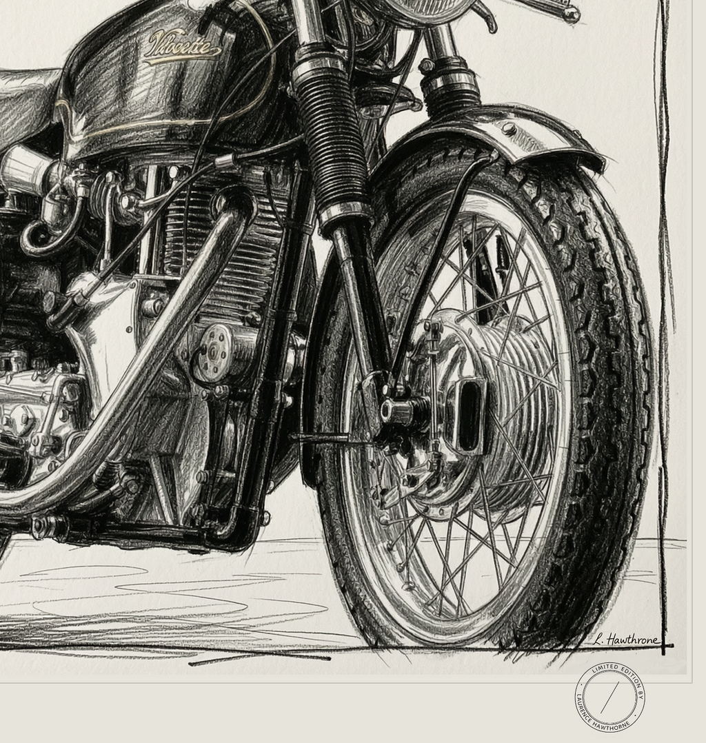 1965 Velocette Venom Limited Edition Signed Print