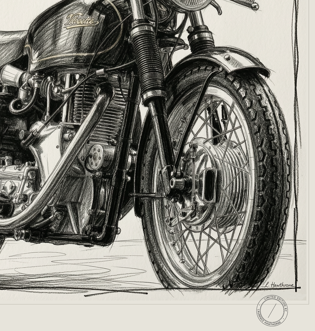 1965 Velocette Venom Limited Edition Signed Print