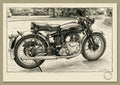 1951 Vincent Comet Motorcycle  Limited Edition Signed Print
