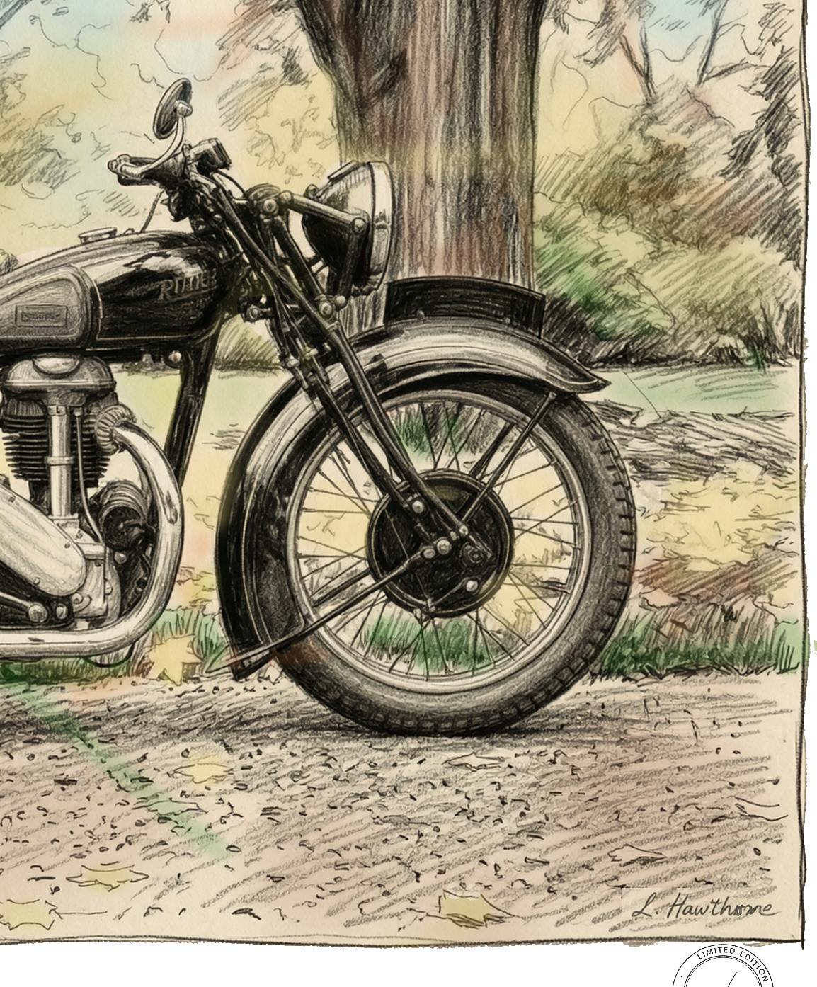 1936 Rudge Special  Limited Edition Signed Print