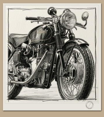1965 Velocette Venom Limited Edition Signed Print