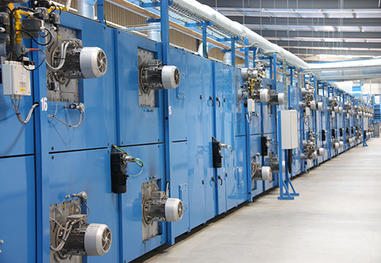 Turnkey line backing line for Abingdon Flooring